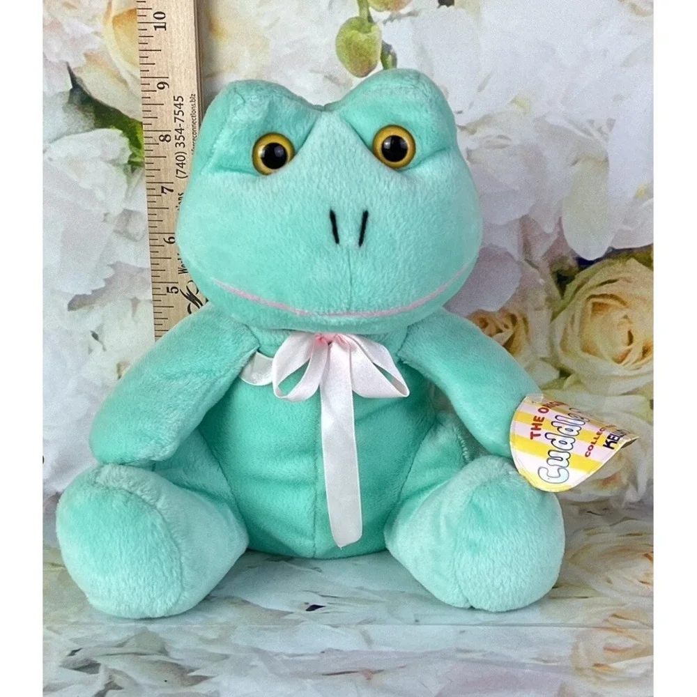 Mint Green Frog Plush Stuffed Animal Cuddle Pals Beanpals Kellytoy Toy Vintage